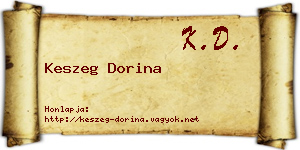 Keszeg Dorina névjegykártya
