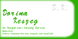 dorina keszeg business card